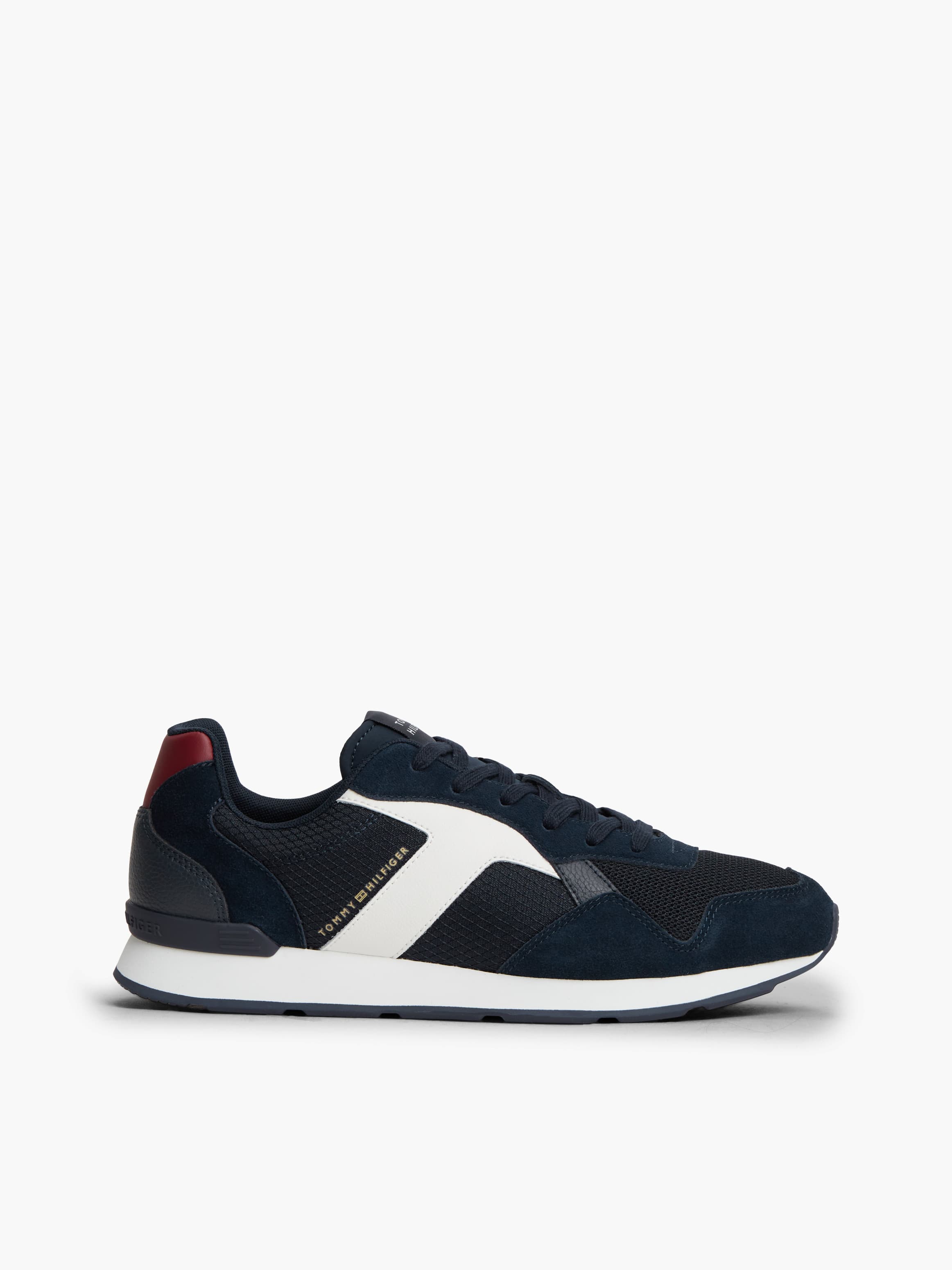 Logo Mixed Textured Trainers