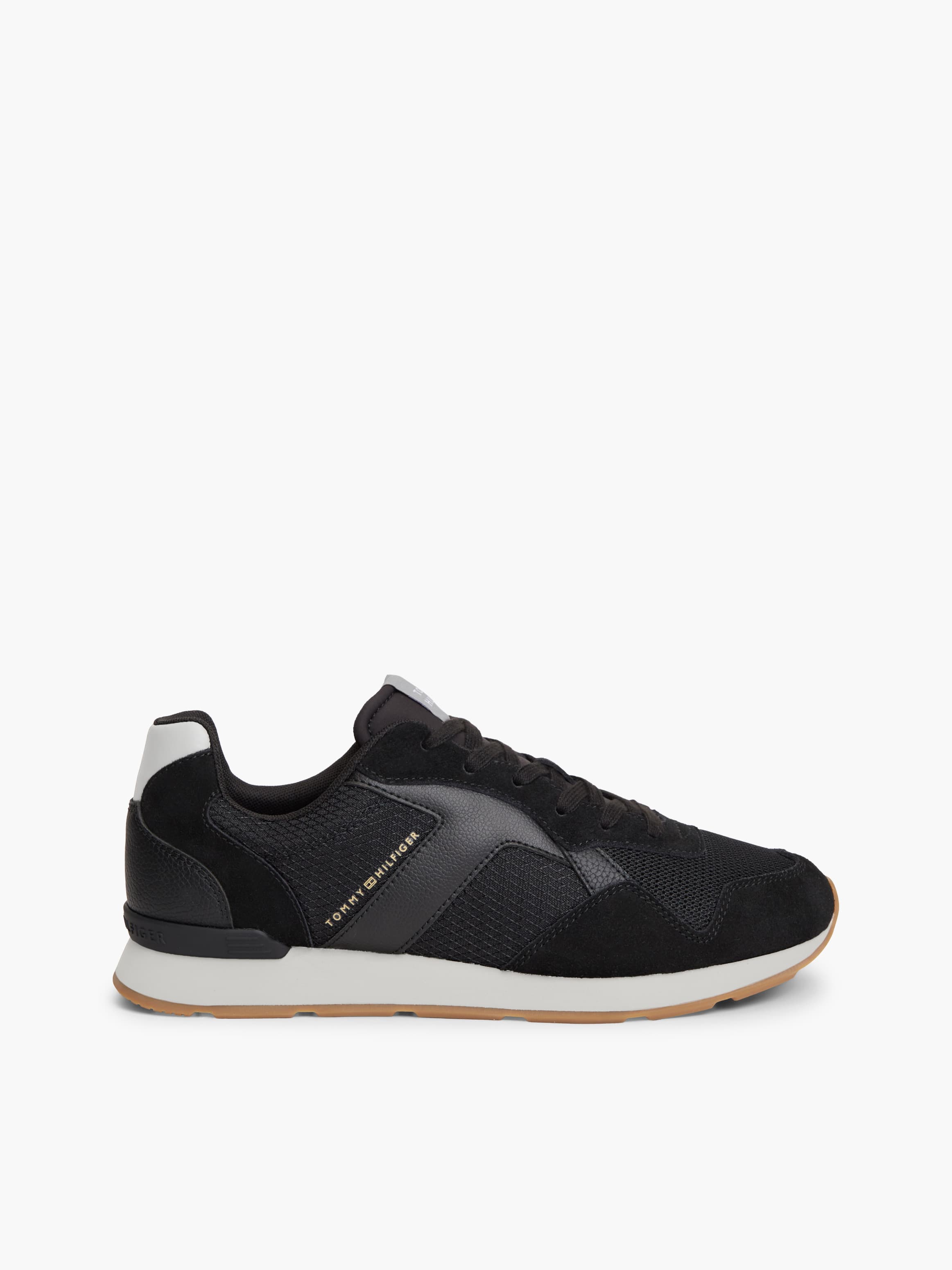 Logo Mixed Textured Trainers