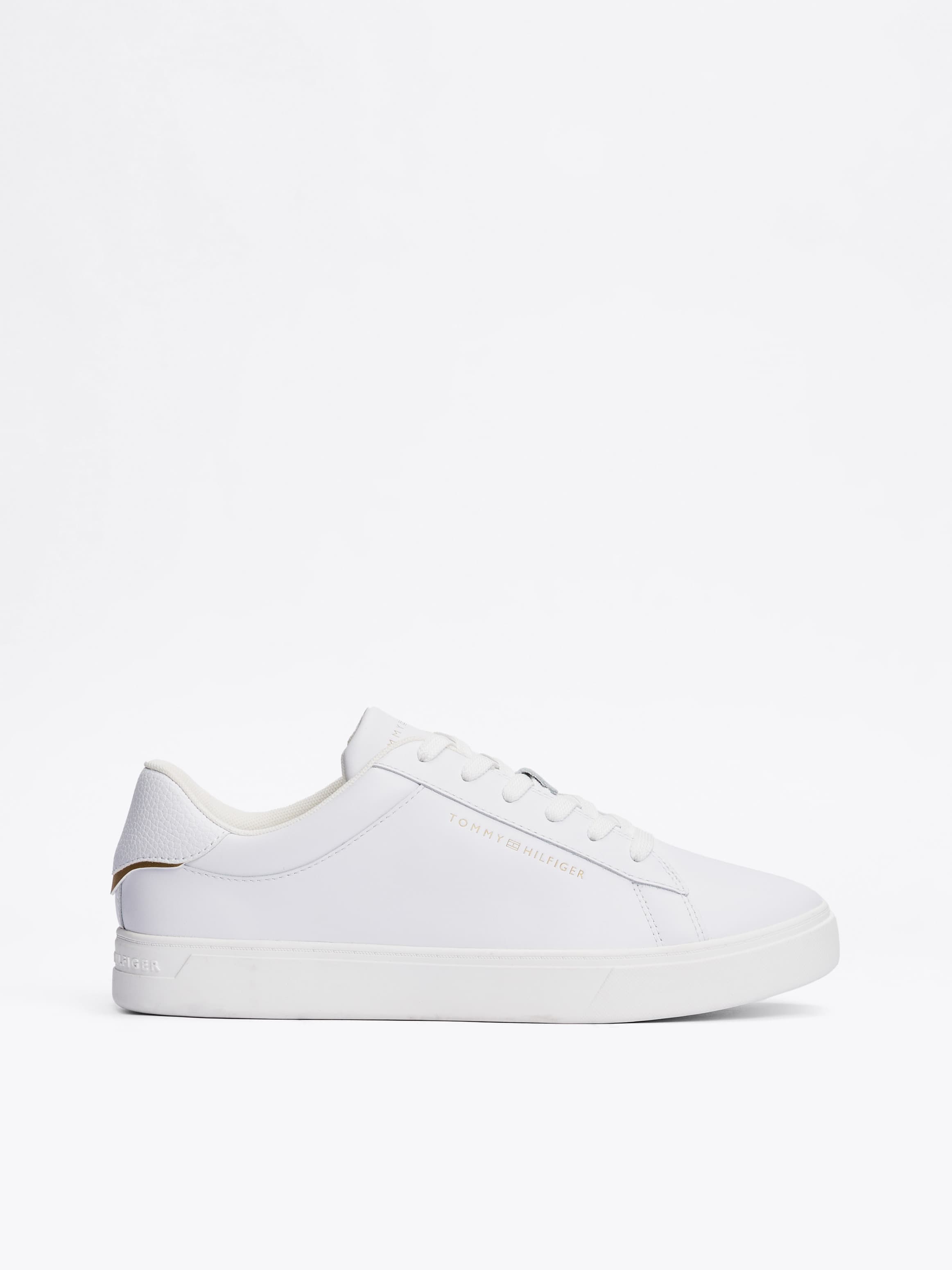 Essential Metallic Leather Court Trainers