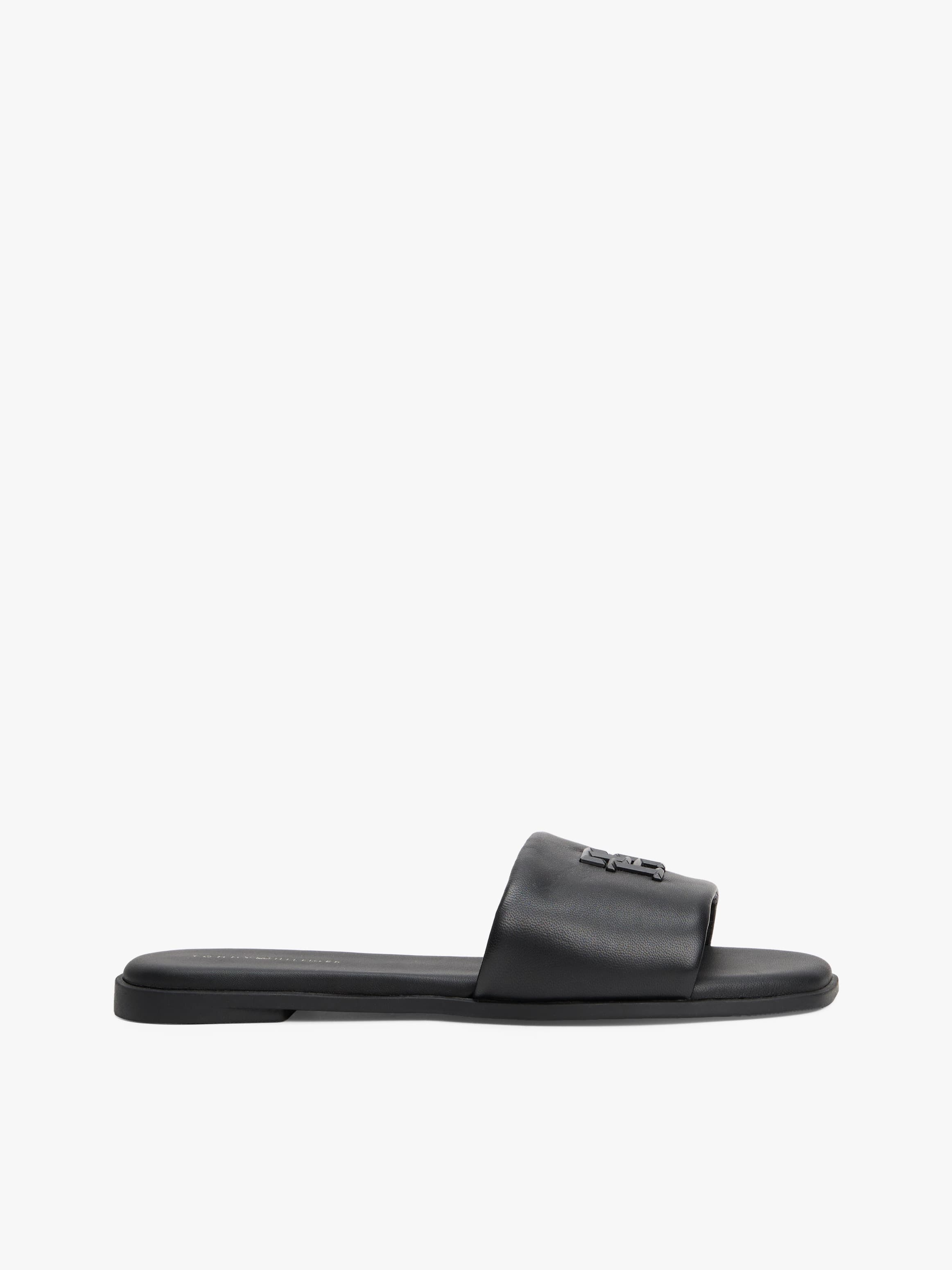 TH Monogram Leather Mules