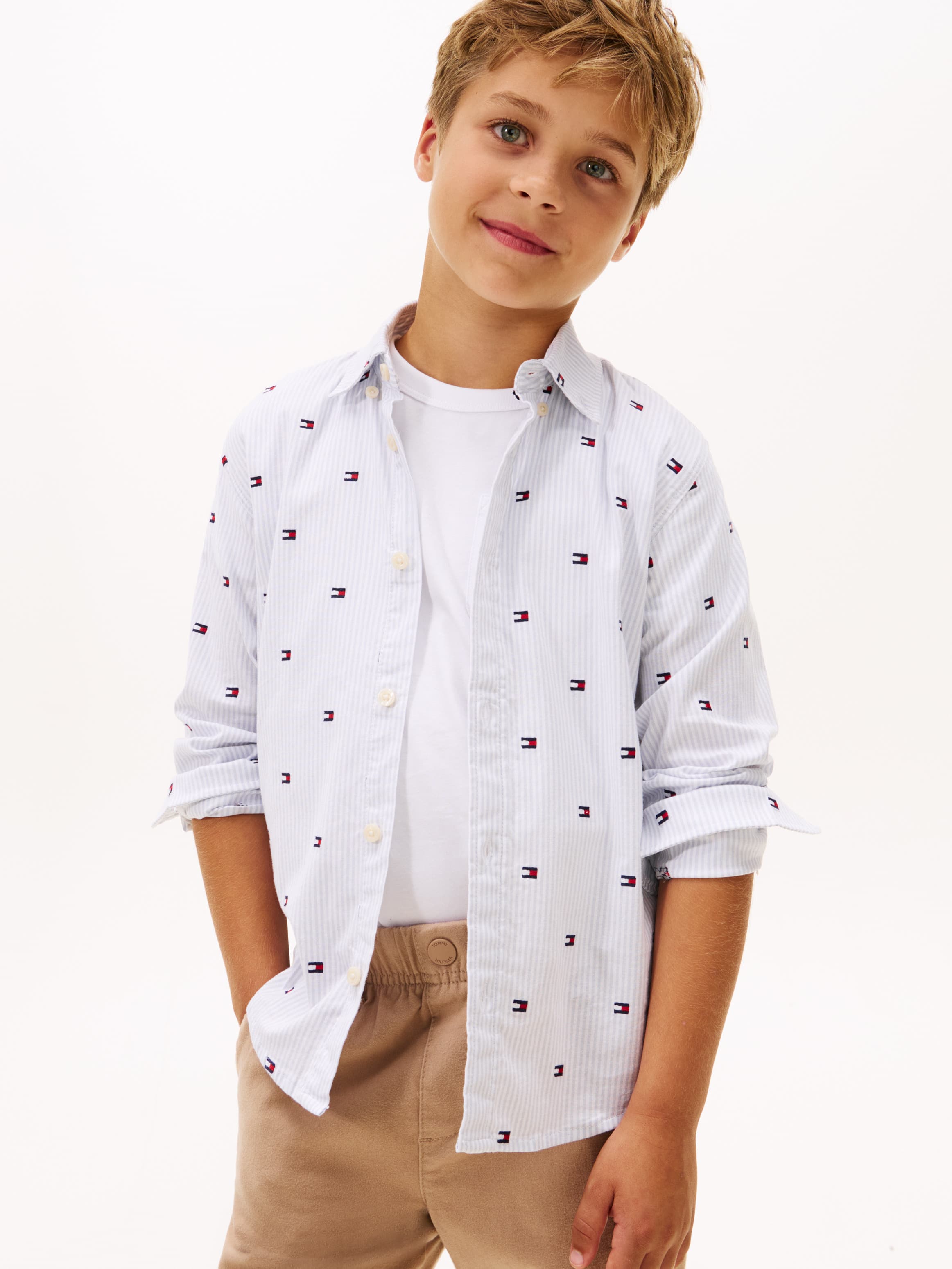 Hilfiger Flag Embroidery Ithaca Stripe Shirt