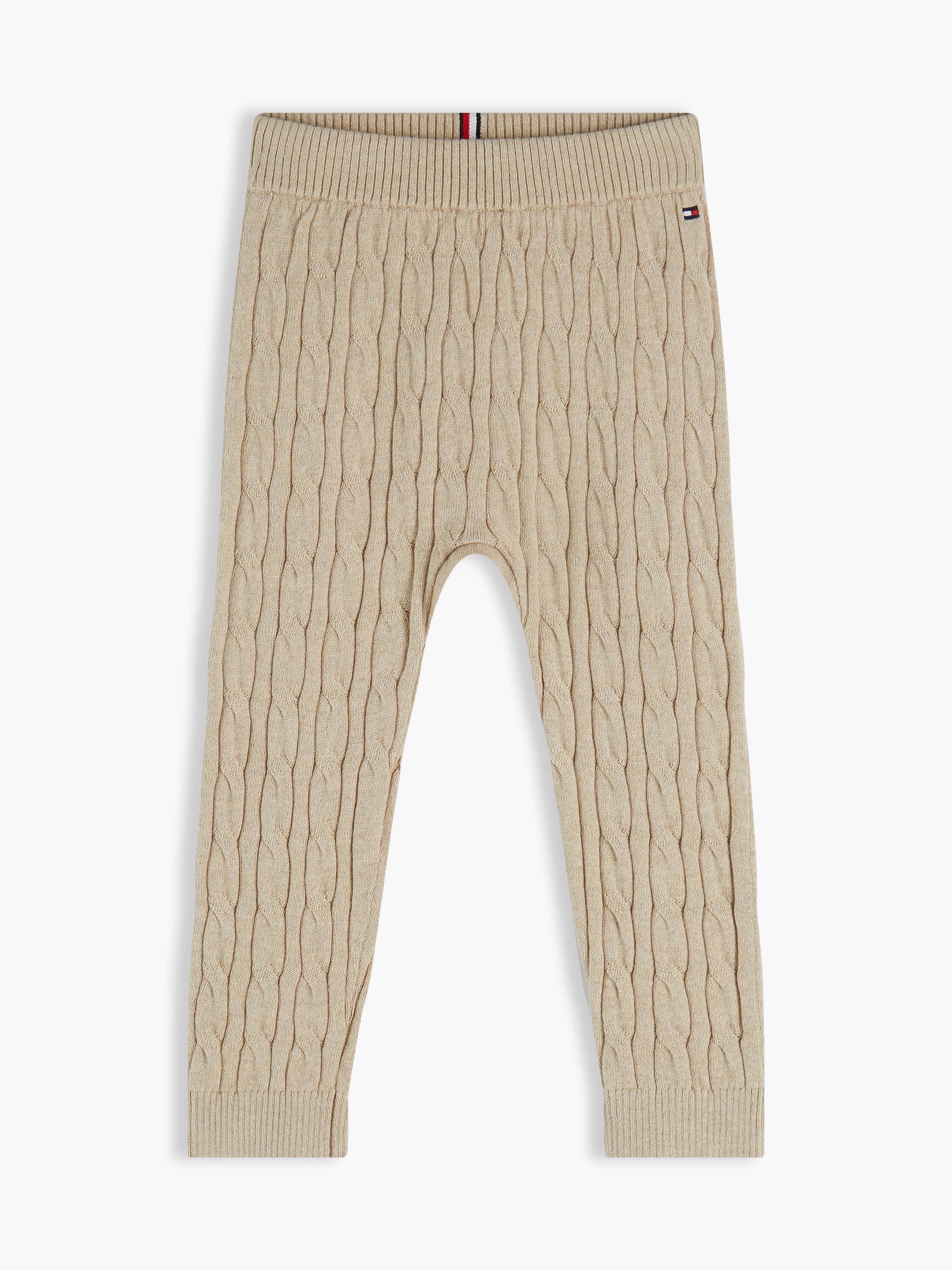 Flag Embroidery Cable Knit Trousers