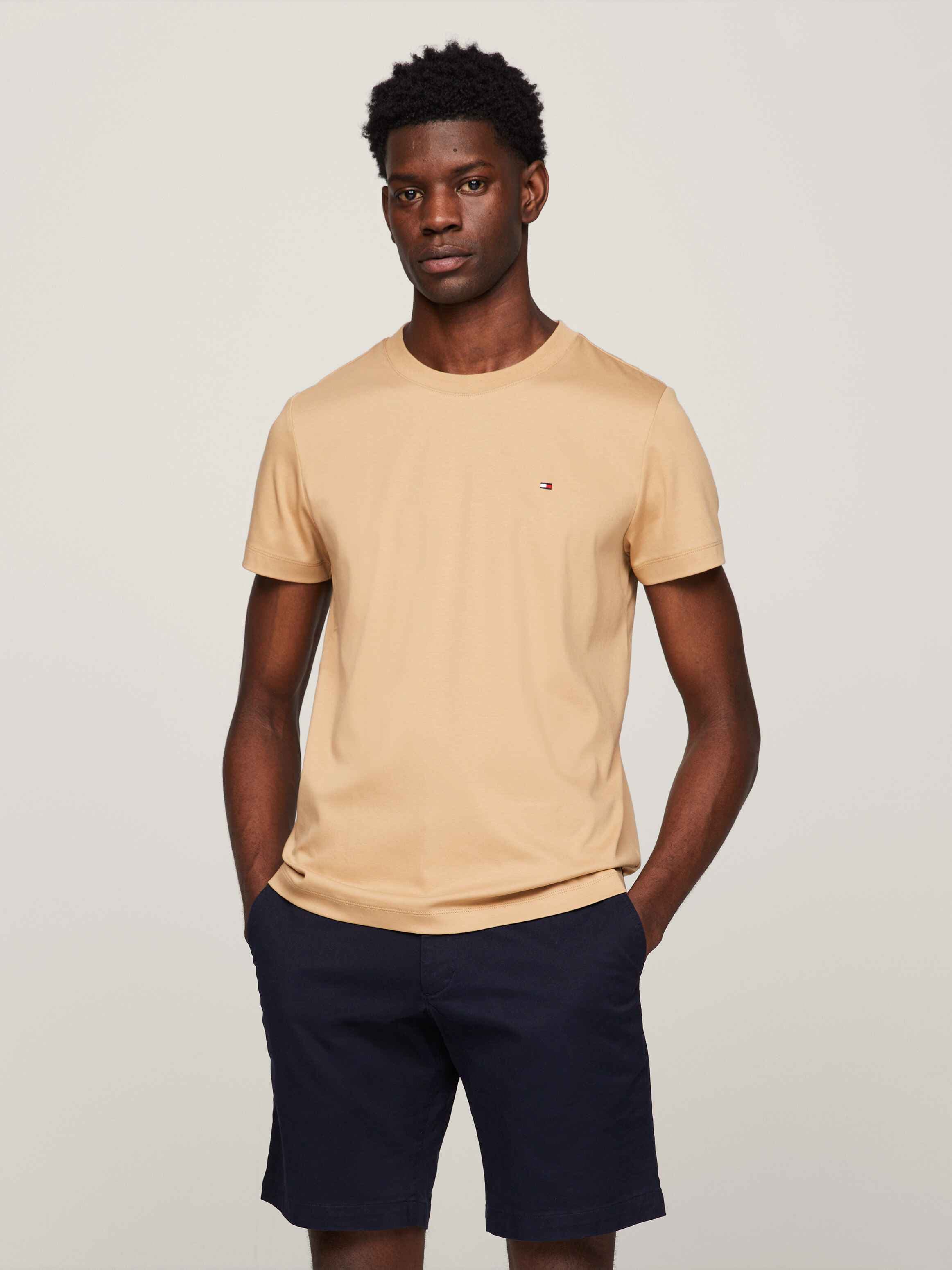 Logo Flag Detail Crew Neck T-Shirt