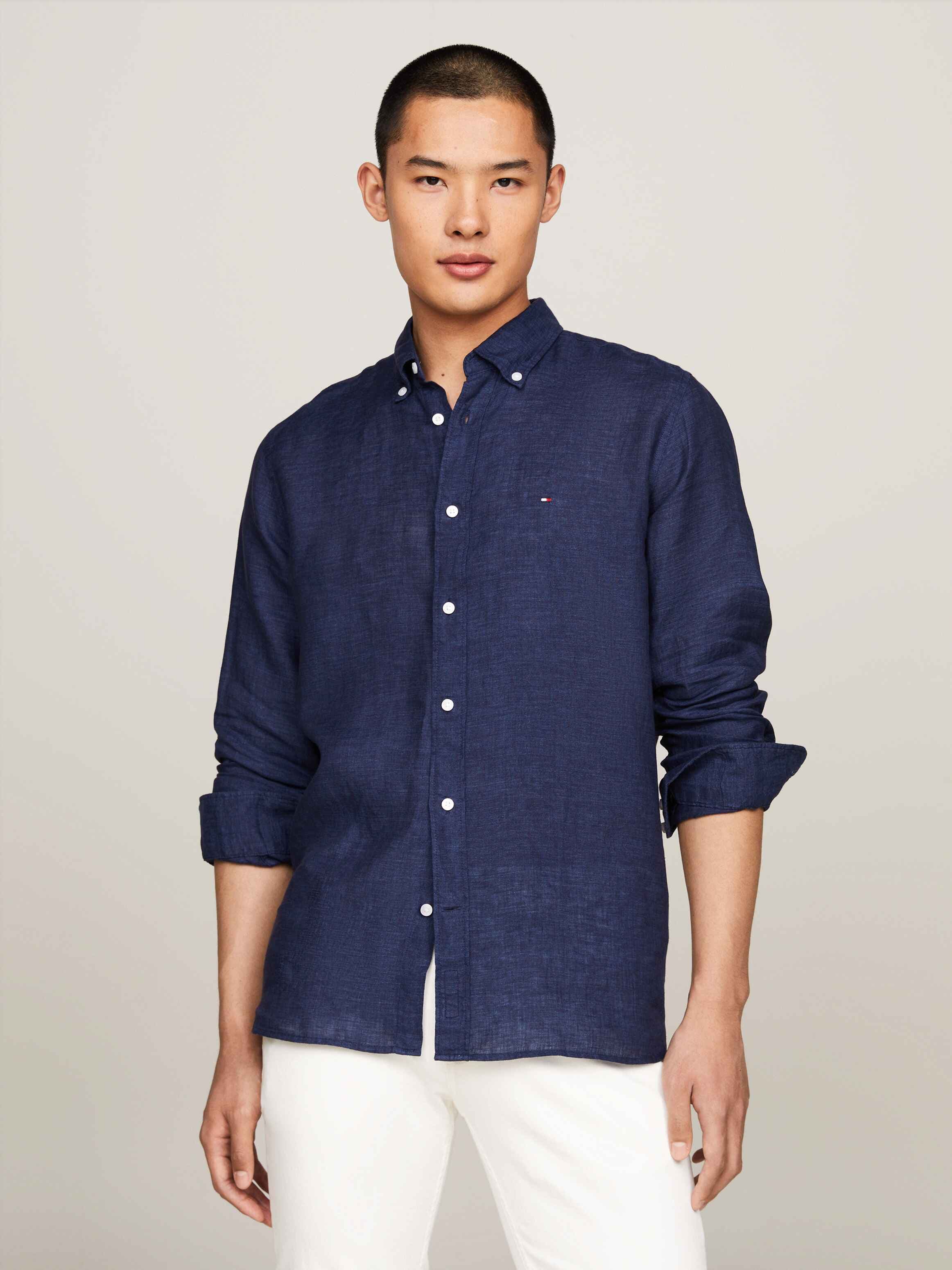 Pigment Dyed Linen Regular Fit Shirt