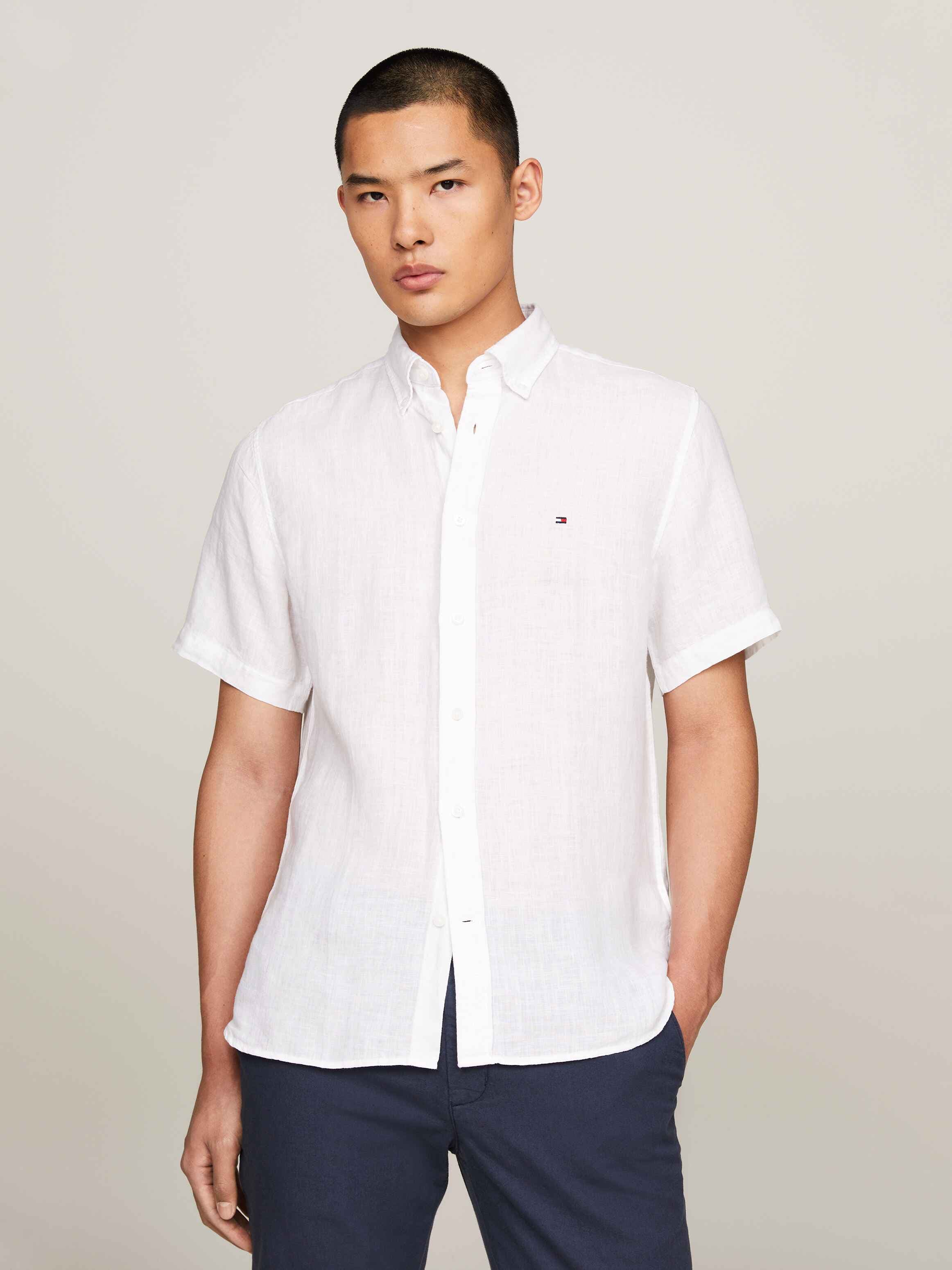 Short Sleeve Regular Fit Linen Shirt