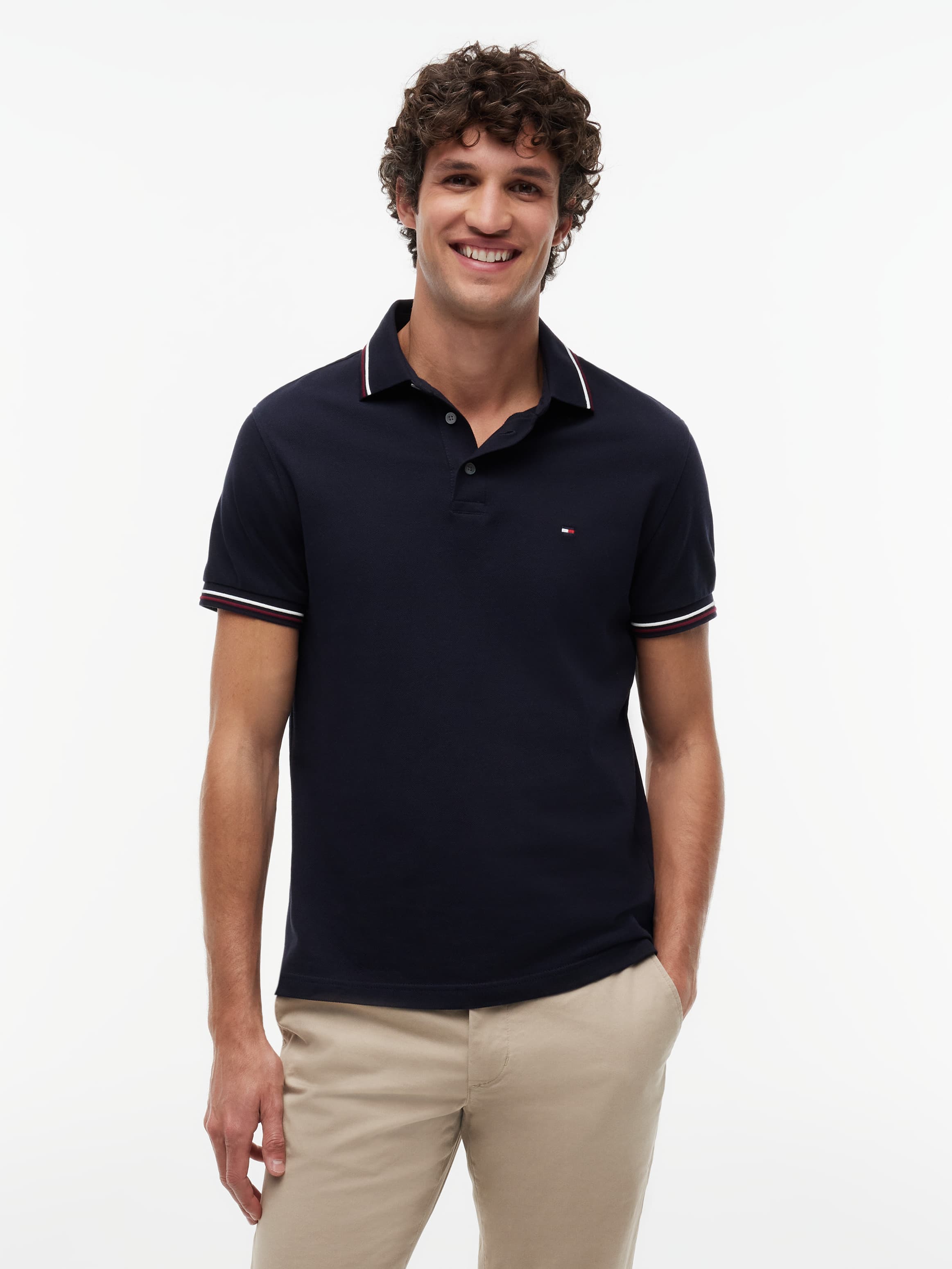 Slim Tipped Polo Shirt