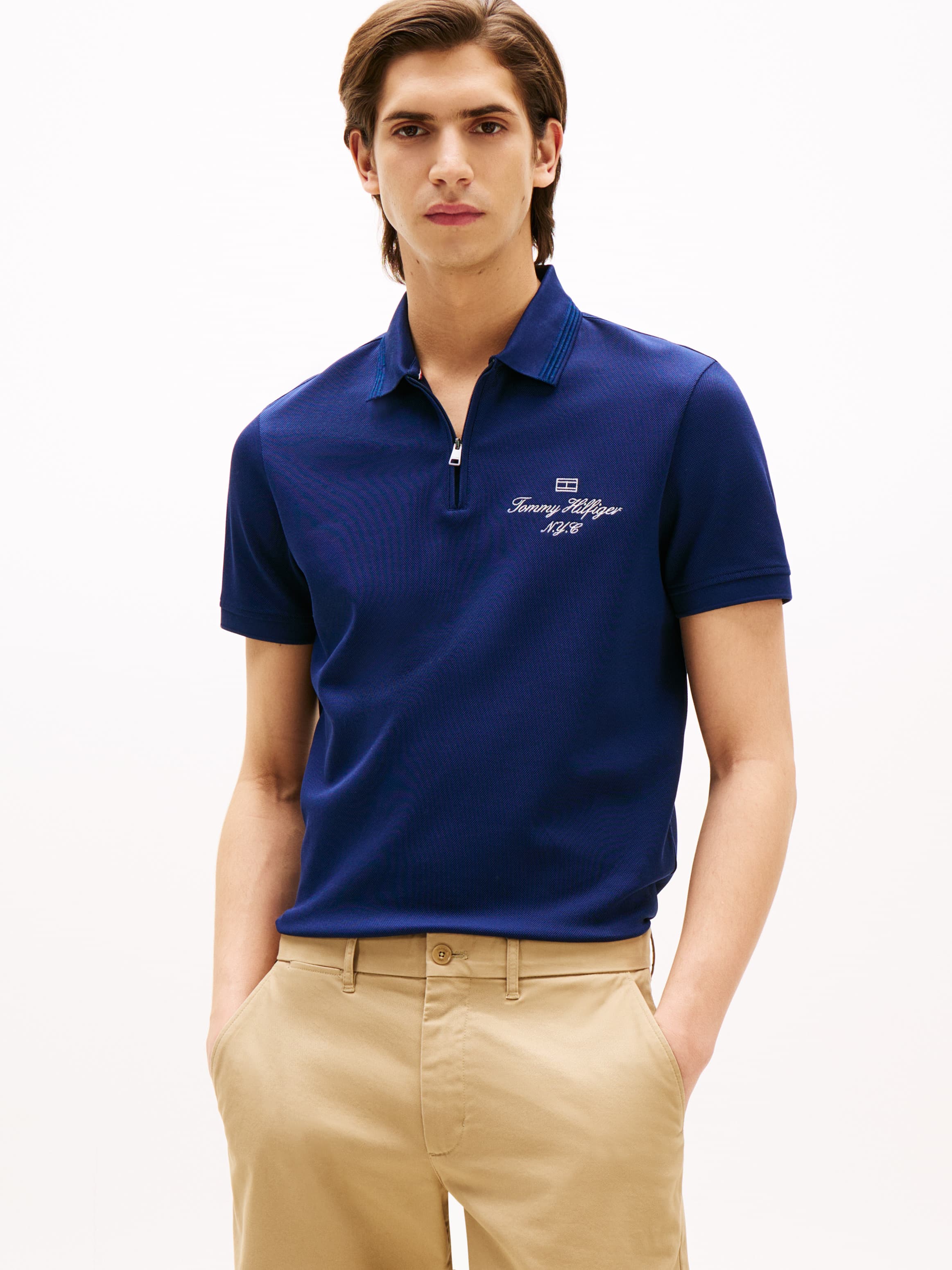 Regular Fit Stretch Cotton Pique Polo T-Shirt