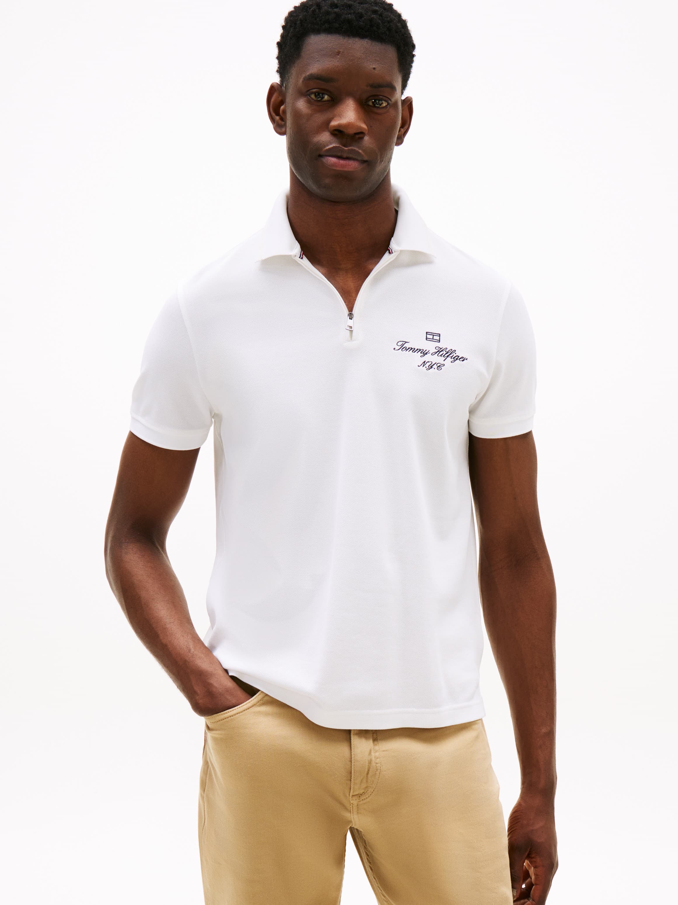 Regular Fit Stretch Cotton Pique Polo T-Shirt