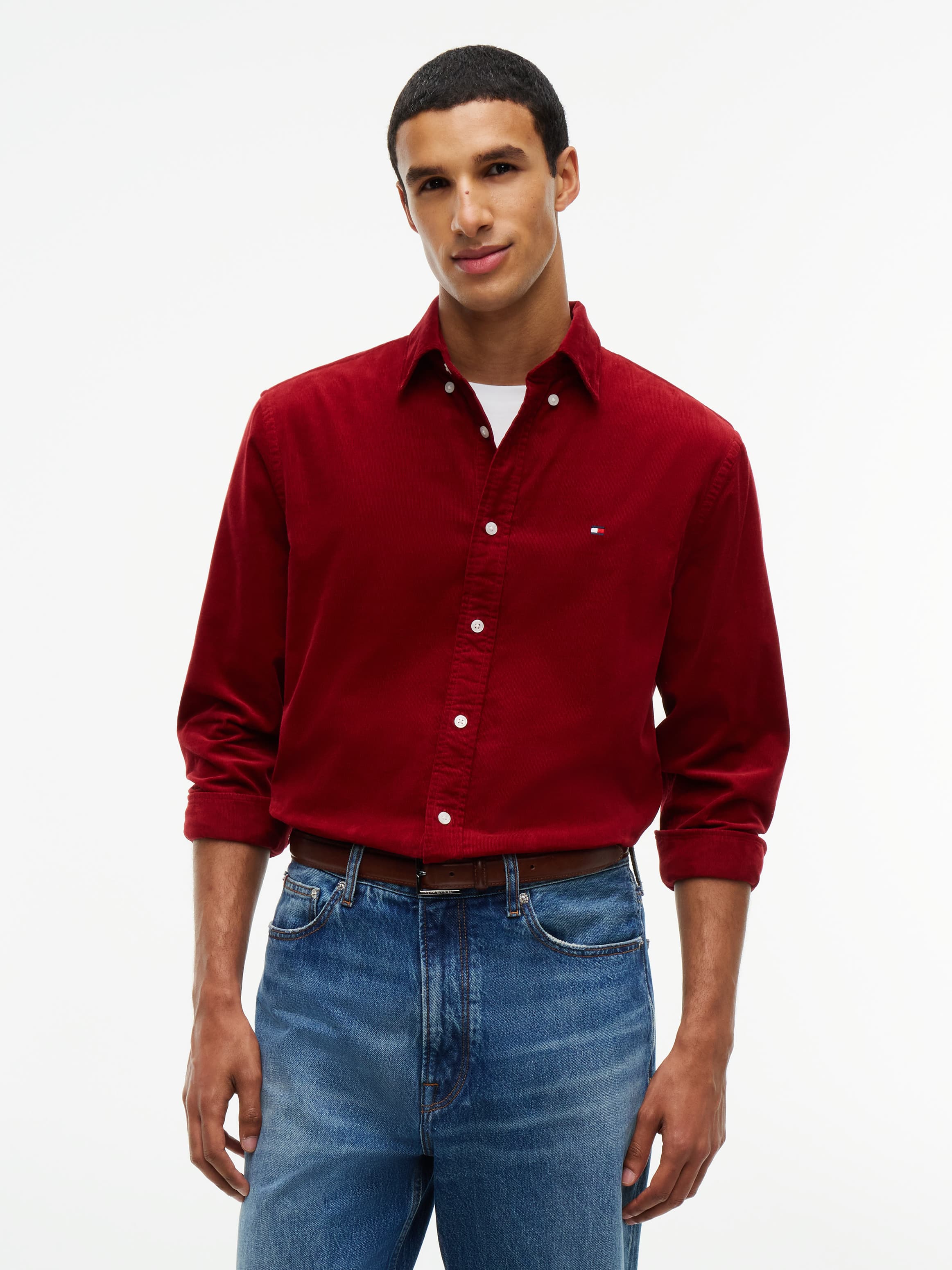 Regular Fit Fine Corduroy Shirt