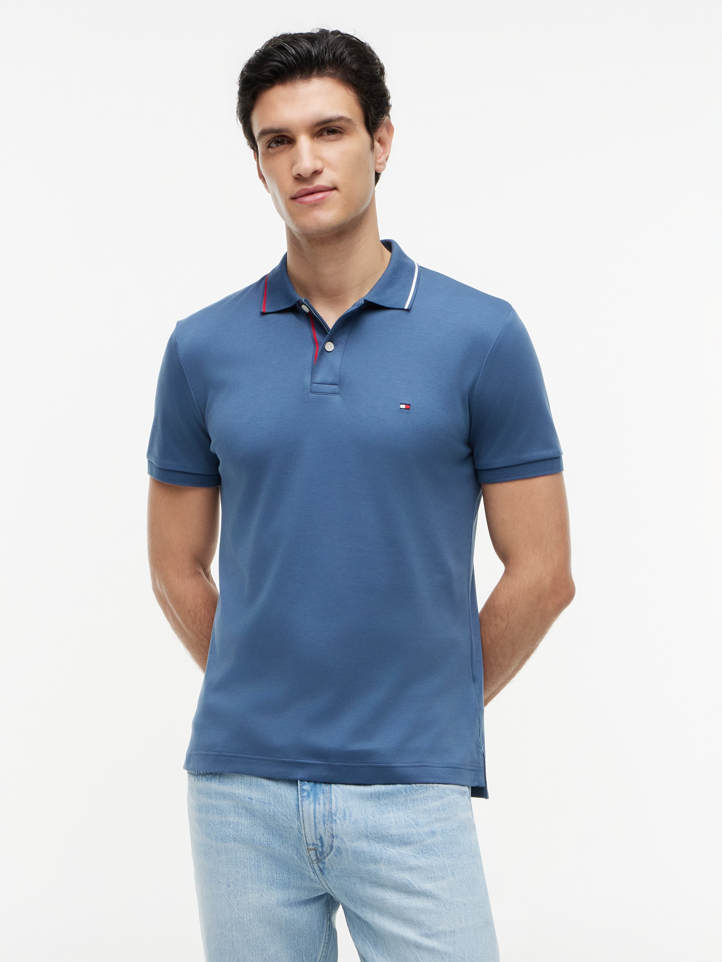 Slim Fit Fluid Cotton Polo Shirt