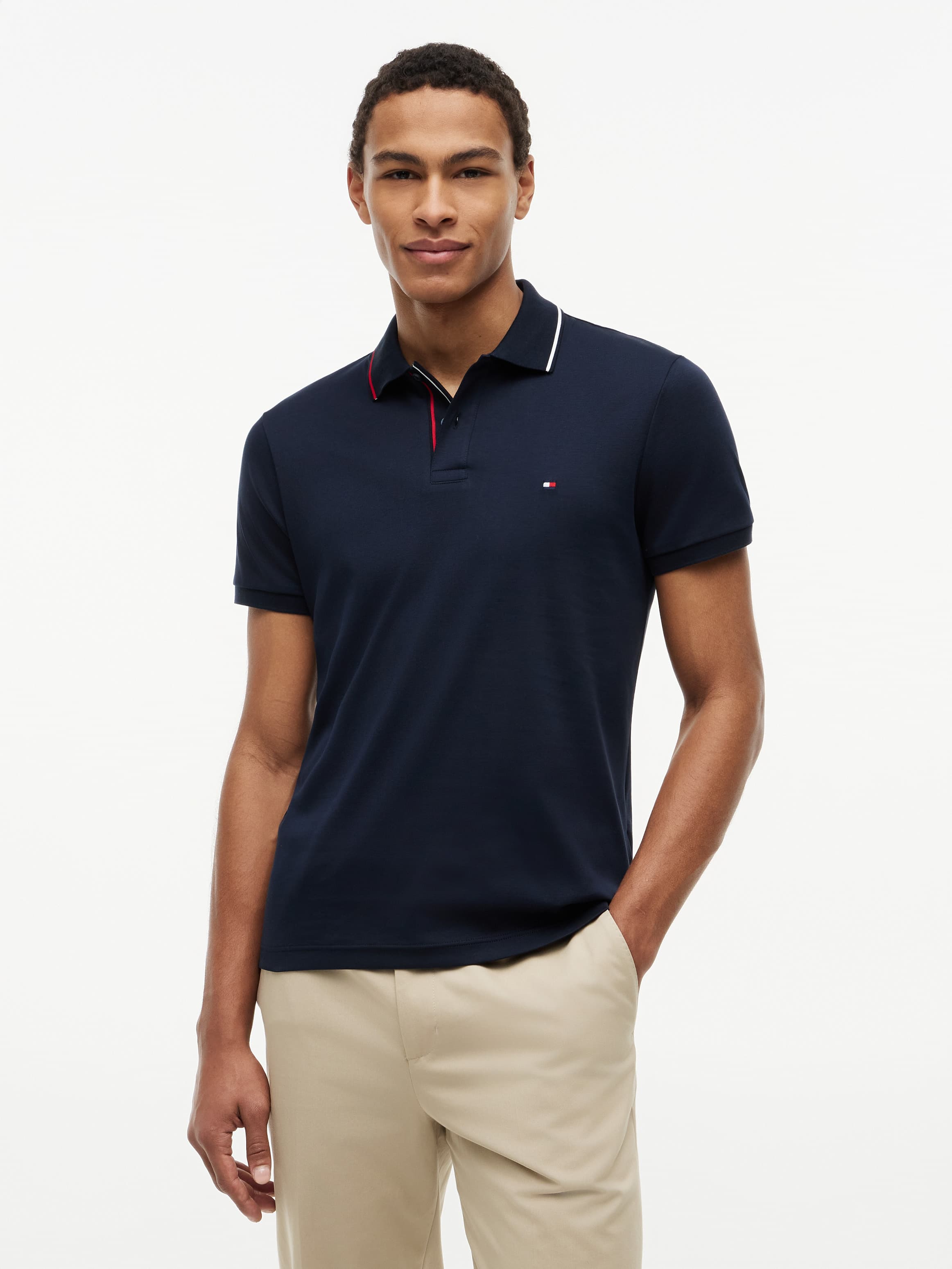 Slim Fit Fluid Cotton Polo Shirt
