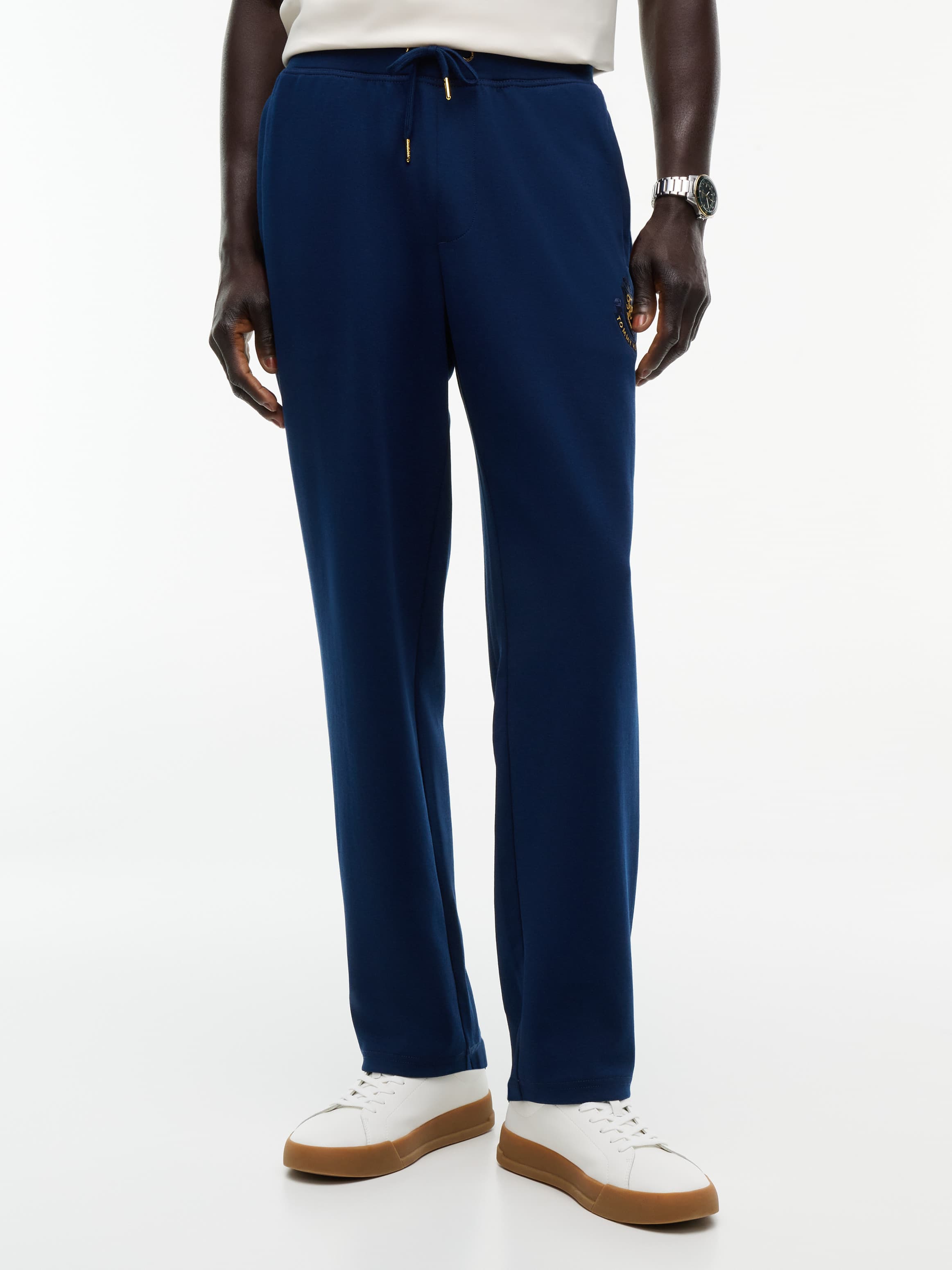 Shield Logo Interlock Drawstring Joggers