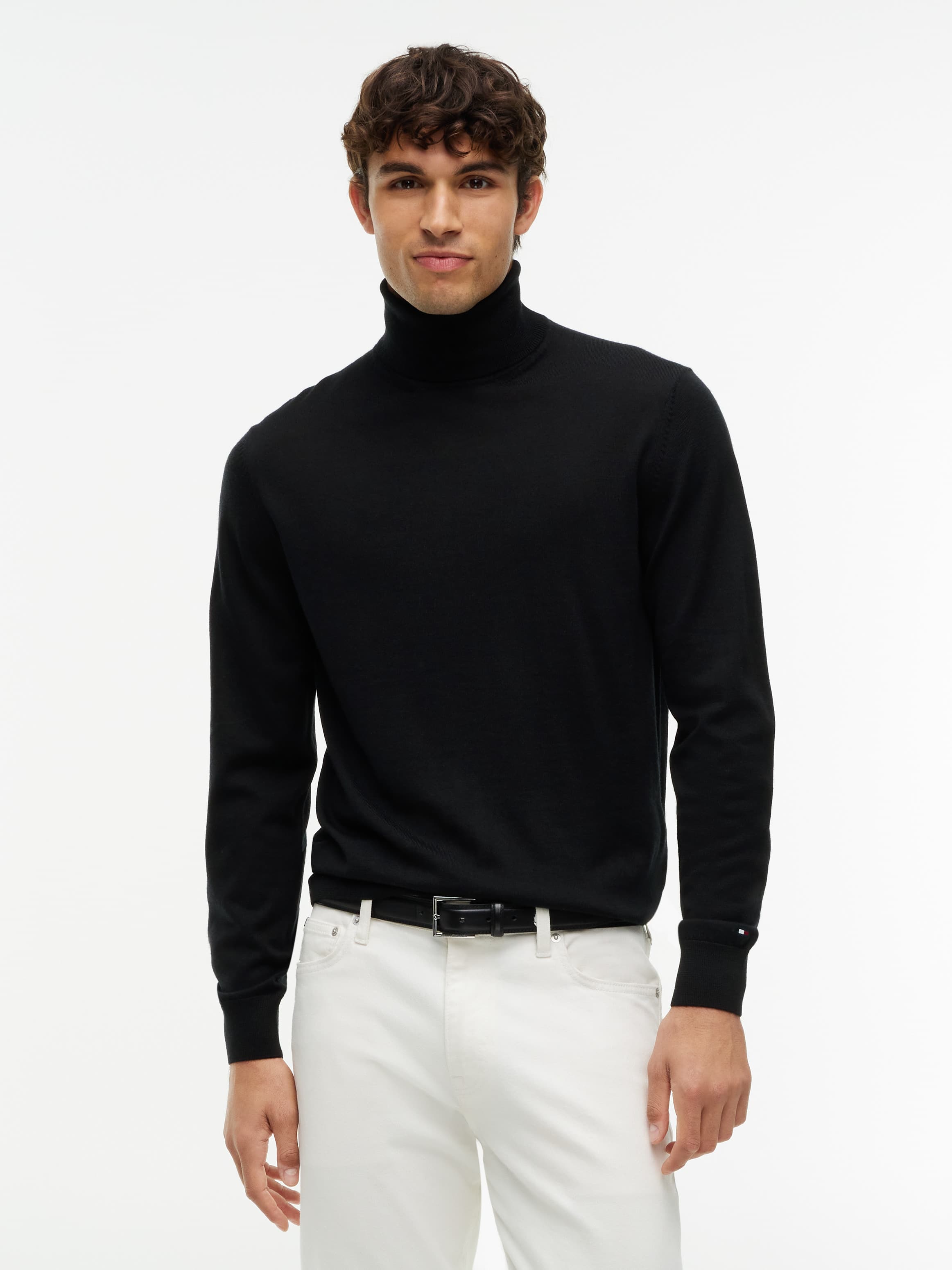 New York Label Wool Roll Neck Jumper