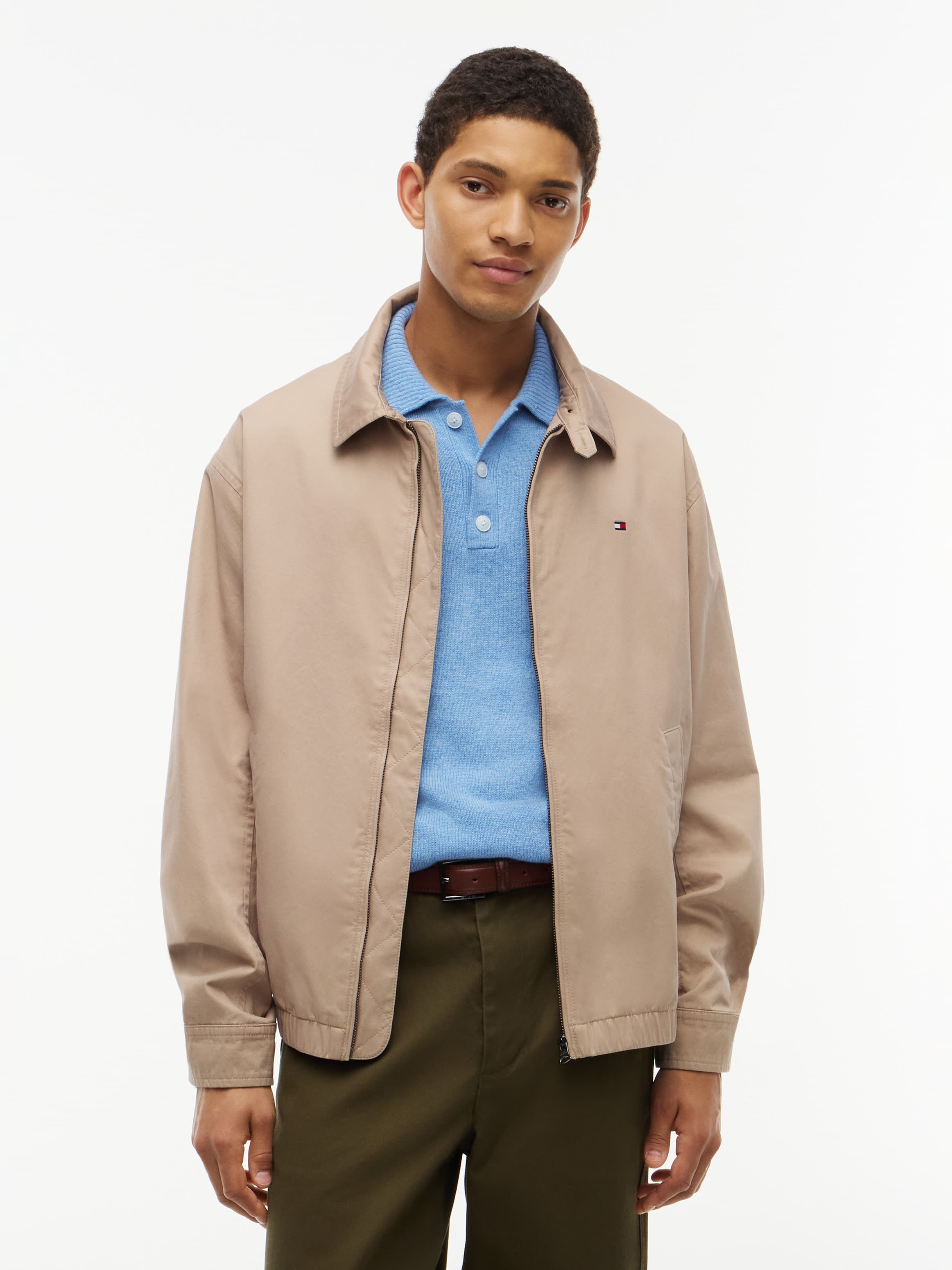 Flag Embroidery Zip-Thru Ivy Jacket