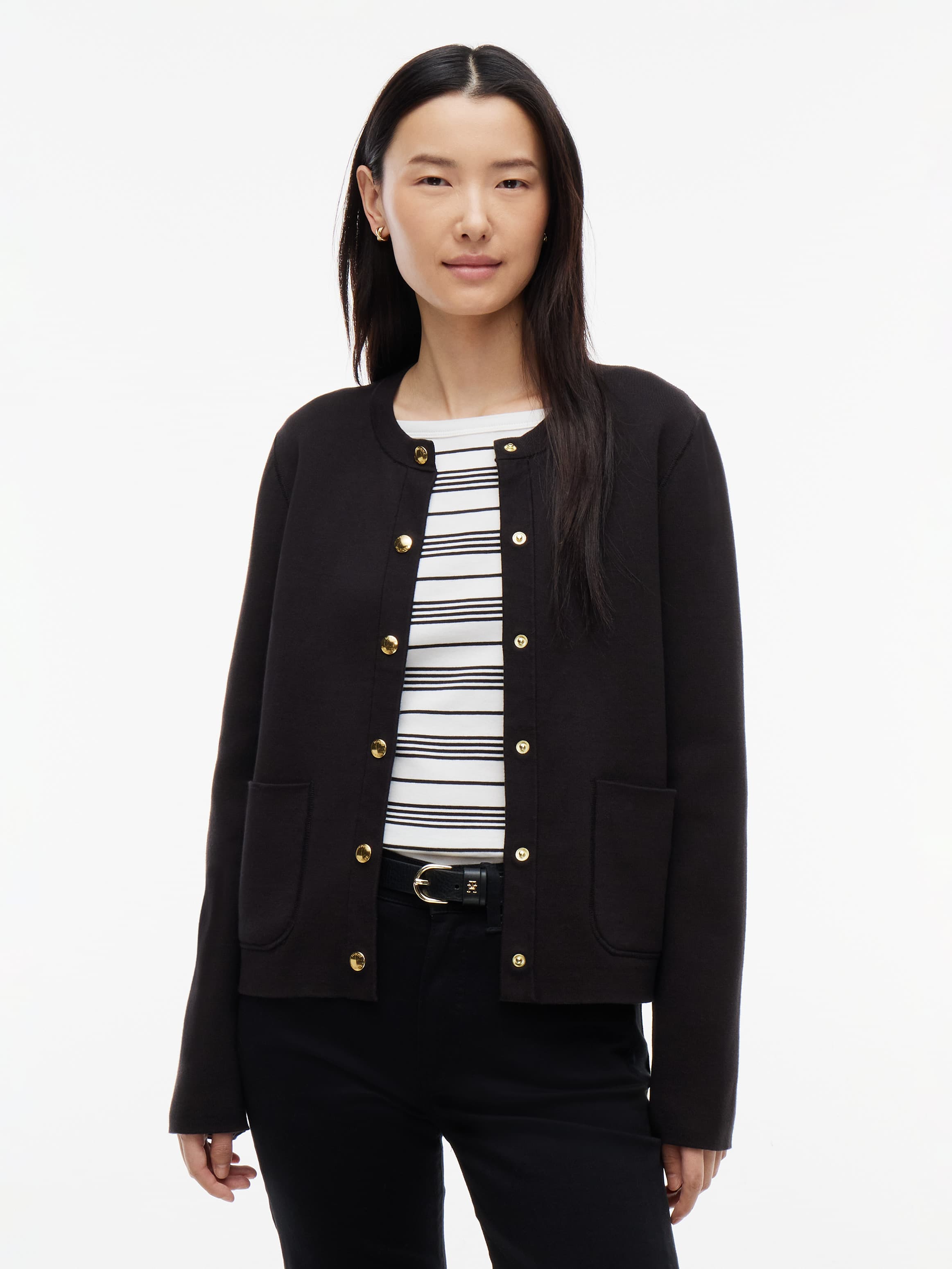 Premium Knit Reversible Jersey Cardigan