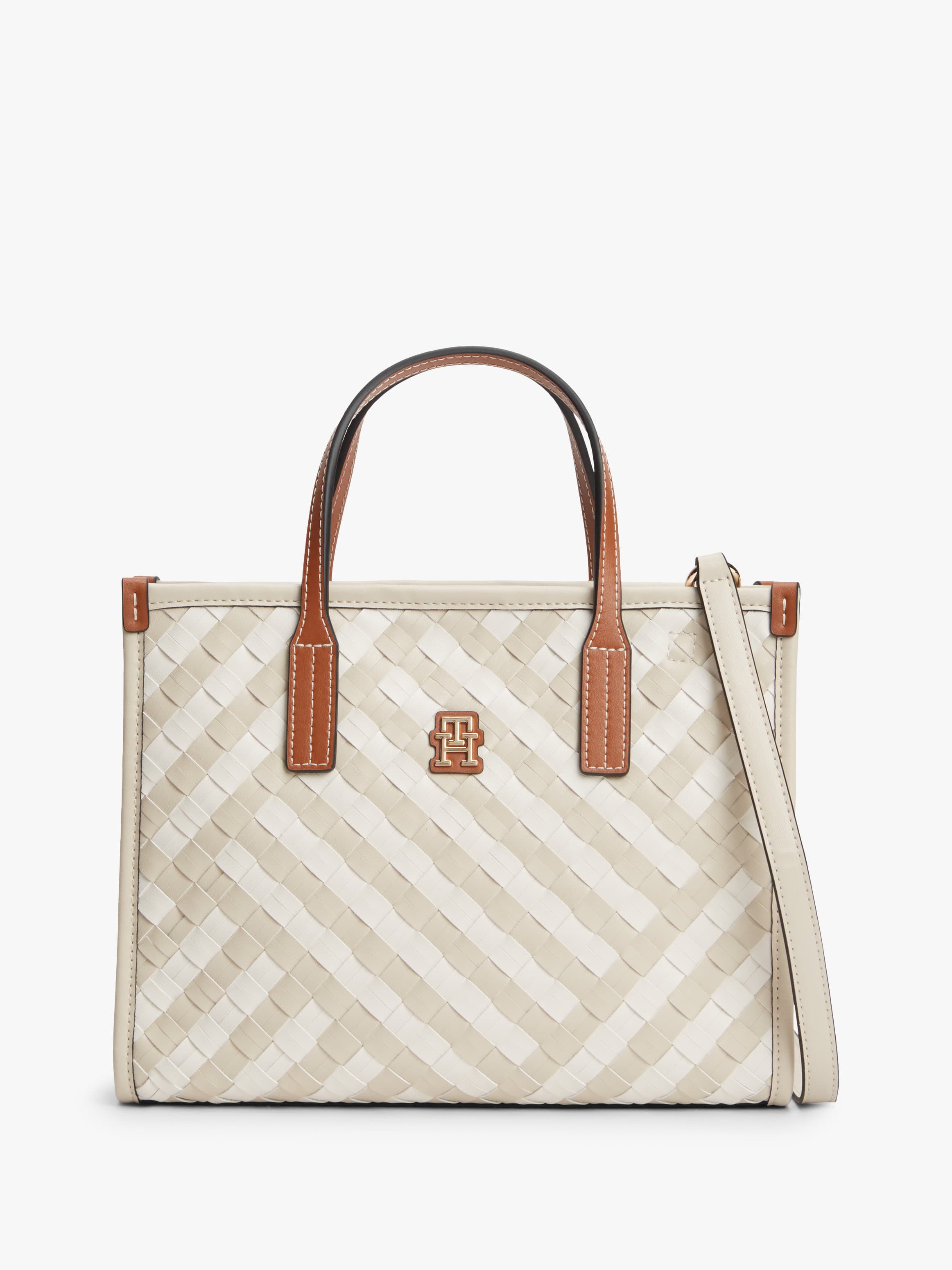 City Woven Crossbody Tote Bag