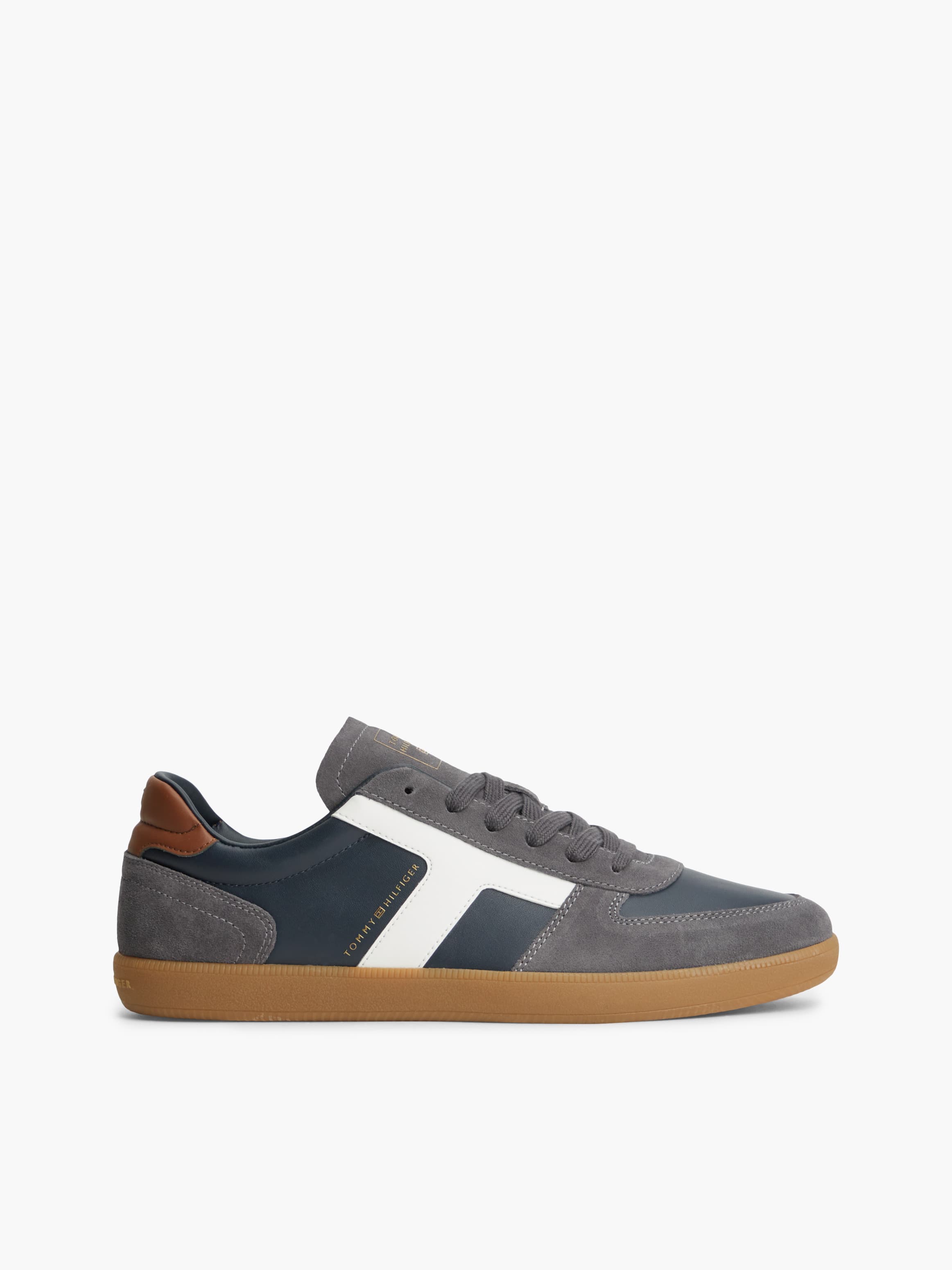 TH Tribeca Leather Mixed Texture Trainers