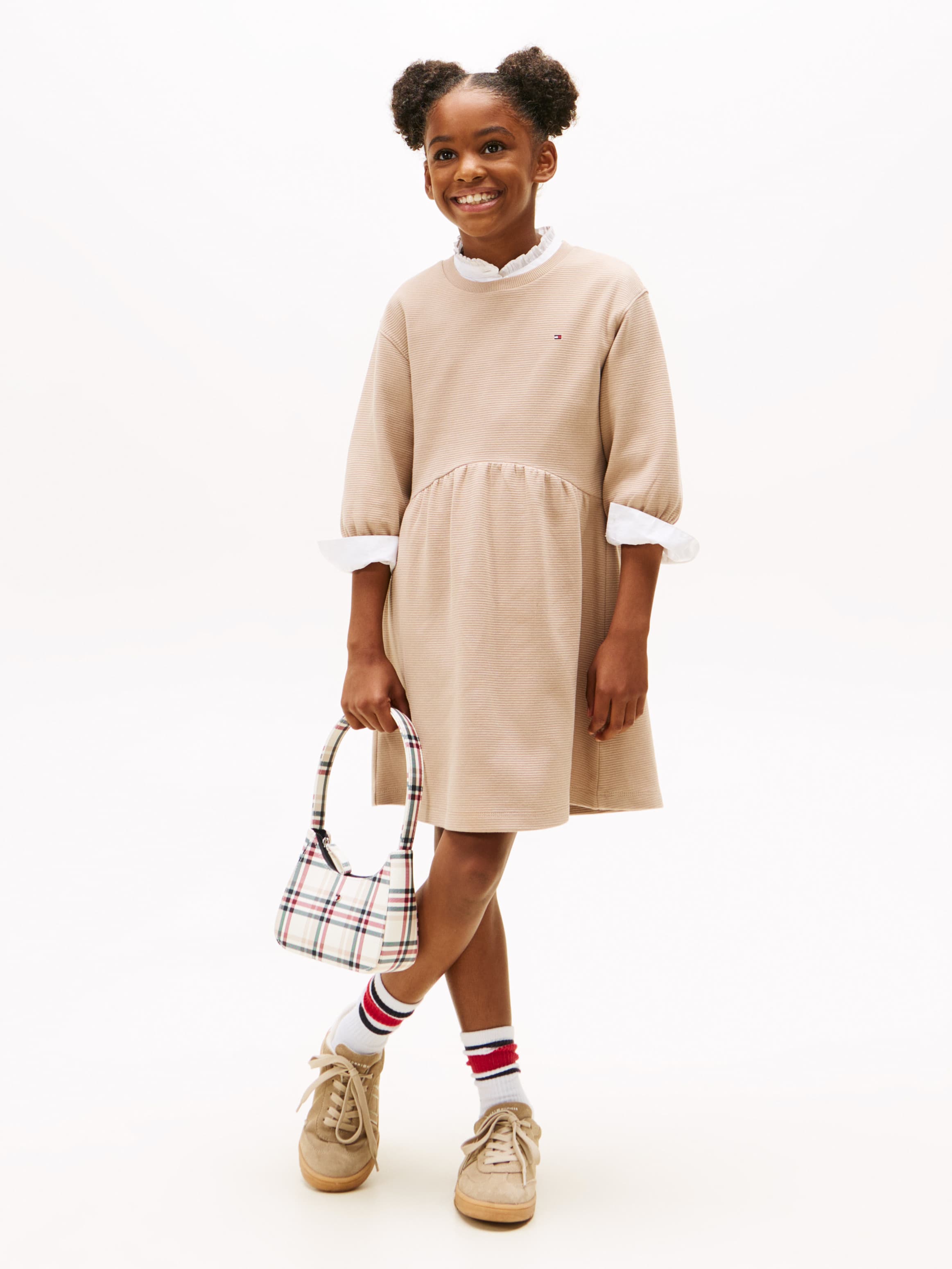 Ottoman Ribbed Relaxed Dress