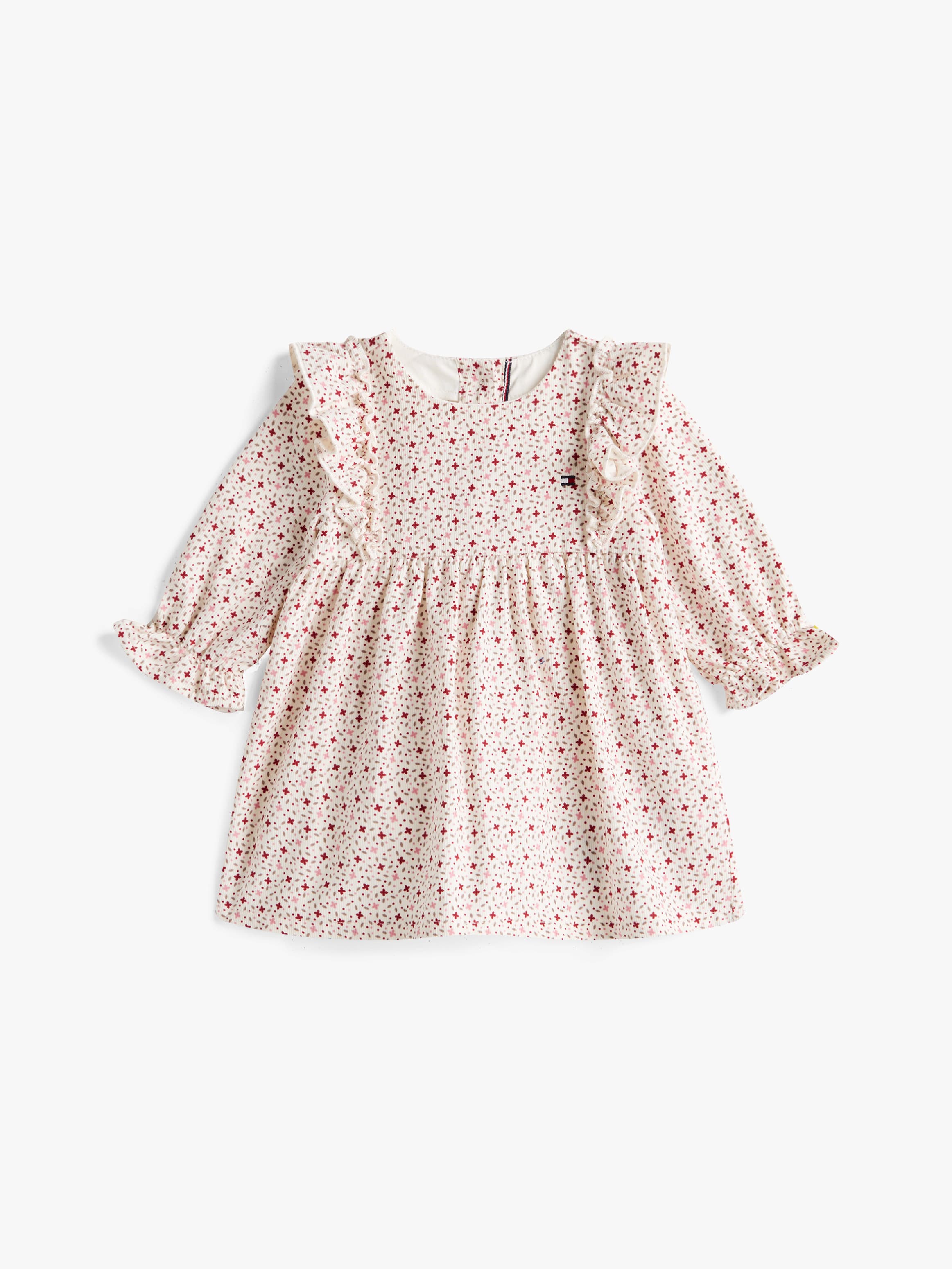 Ditsy Floral Frill Relaxed Corduroy Dress